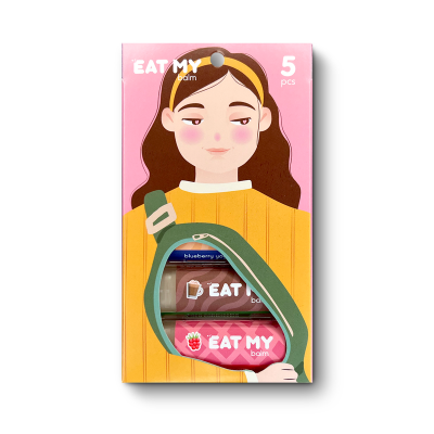 EAT MY balm set sweet love - EAT MY набор бальзамов для губ "Сладкая любовь", 5 шт